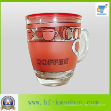 Taza de cristal de la taza del práctico de costa agradable para el café y el té
